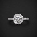 Halo-Moissanite Ring