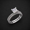 Princess-Cut Moissanite Ring Set