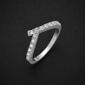 V-Moissanite Ring